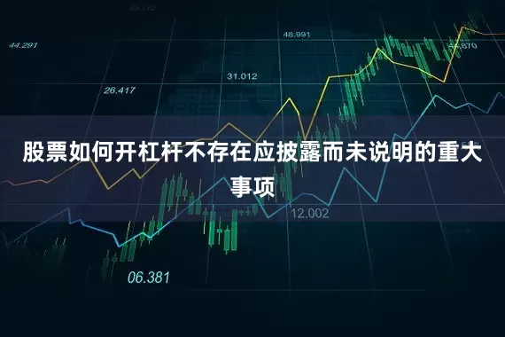 股票如何开杠杆不存在应披露而未说明的重大事项